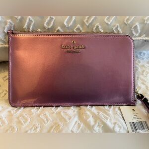 Kate Spade Metallic Pink Wristlet